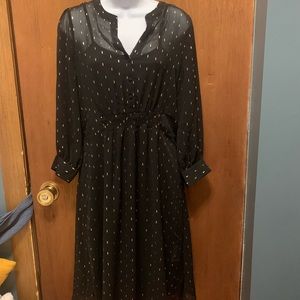 Banana Republic Black & Gold Dress - new!
